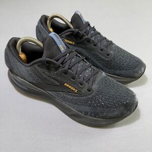 Brooks Adrenaline GTS 24 Running Shoes Mens 8.5 Black Gold Stability 1104371D076